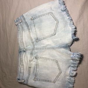 Light wash shorts